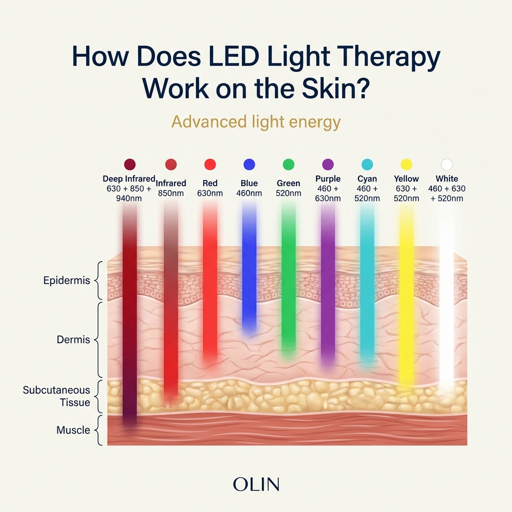 OLIN Wireless Red Light Mask — NASA-researched light science
